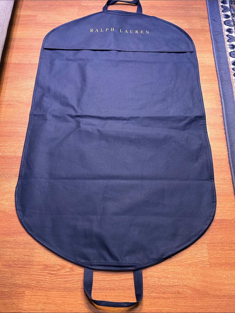 Ralph Lauren Navy Blue Garment Cover with Gold Logo